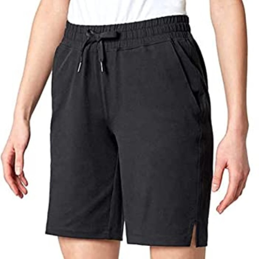 NWoT Mondetta Women's Active Bermuda Shorts Classic Black Size Small $40 9A040
